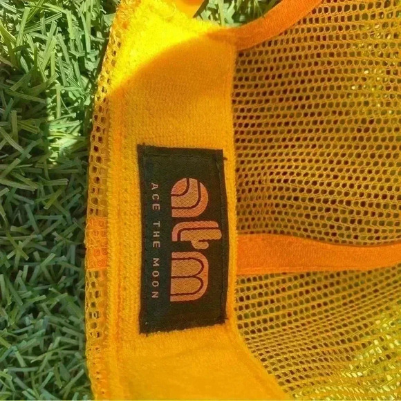 Ace the moon That's a Good Ball Trucker Hats yellow adjustable - Picture 2 of 3